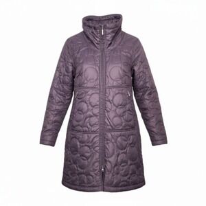 AVALANCHE Womens Purple Quilted‎ Long Puffer Coat Jacket Size XS